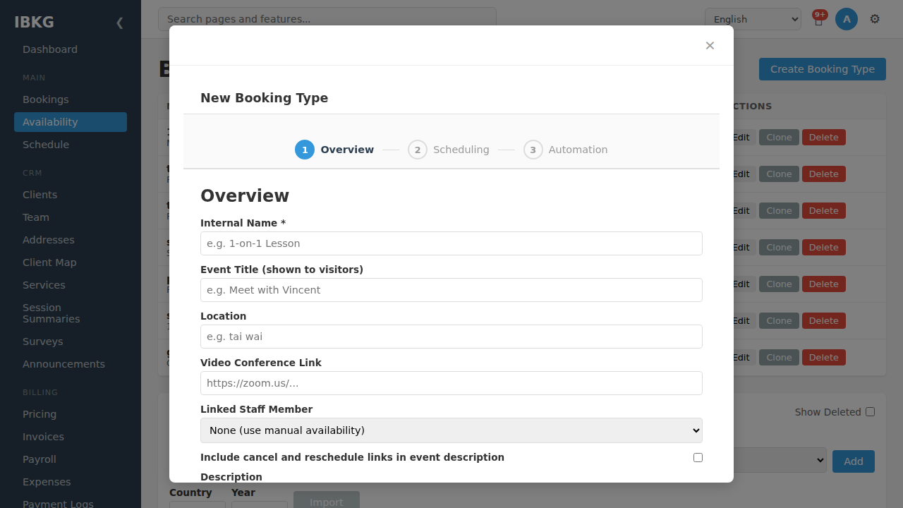 Wizard: Overview step